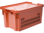 Ящик с крышкой п/э 600х400х300 дно спл. стенки перф., морозостойкий Safe PRO