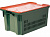 Ящик п/э 600х400х300 дно спл. стенки перф., с оранжевой крышкой Safe PRO